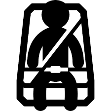 Seat Belt On Silhouette Free Vector