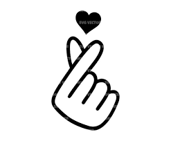 Korean Heart Finger Svg I Love You Svg