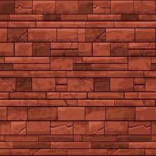 Seamless Pattern Brick Stone Wall Red