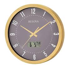 Bulova Time And Temperature 14 In Wall
