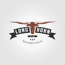 Simple Longhorn Logo Icon Vector Design