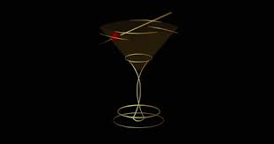 Cocktail Glass In Art Deco Style On