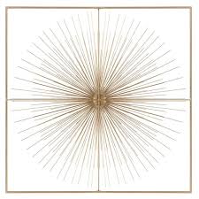 3d Starburst Wall Decor With Gold Frame
