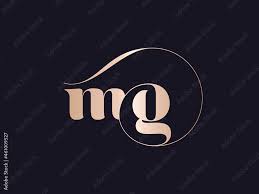 Mg Monogram Logo Typographic Signature