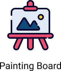 Painting Board Vector Art Icons And