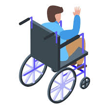 Boy In Wheelchair Icon Isometric Of Boy
