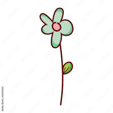 Flower Stem Petals Decoration Cartoon
