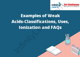 Examples Of Weak Acids Classifications