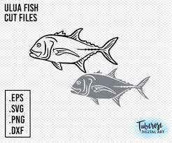 Ulua Fish Svg Cut File Hawaiian Fish