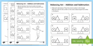 Addition And Subtraction Worksheets Ks1