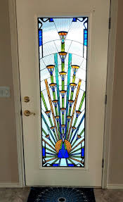 Art Deco Stained Glass Transom Texas