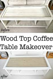 Wood Top Coffee Table Makeover Liz