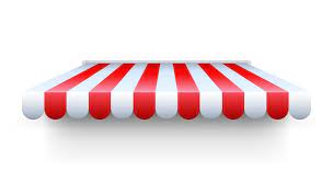 Red And White Cafe Tent Canopy