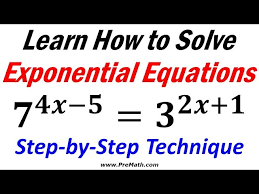 How To Solve Exponential Equations