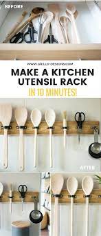 Make A Diy Utensil Hanging Rack In 10