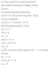 Icse Maths Chapter 9 Linear Equations