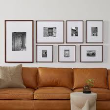 The Over The Sofa Classic Gallery Frames Set Wood Walnut Set Of 7 West Elm