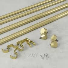 Double Curtain Rod In Brass 1014402