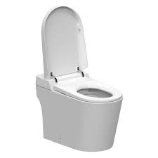 Fine Fixtures Elongated Smart Toilet Electric Bidet Seat For Toilet In White Auto Open Close Auto Flush Tankless Heated And Remote