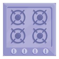 Fire Gas Stove Icon Cartoon Style