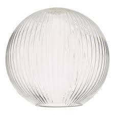 Round Ribbed Clear Glass Shade Acc870