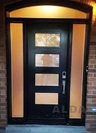 Sidelights And Arched Transom Steel Door