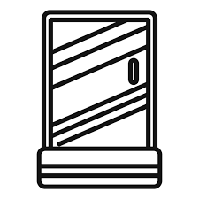 Bathroom Shower Stall Icon Outline