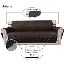 Dyiom Chair Slipcover Reversible Sofa Cover Water Resistant Couch Cover Furniture Protector Cover Chair Chocolate Beige Brown