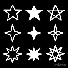 Star Sparkles Sign Symbol Icon Set