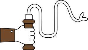 Hand Holding Whip Icon In Brown And