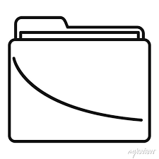 Storage Computer Folder Icon Outline