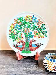 Buy Handpainted Gond Art On Mango Wood