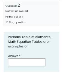 Table Of Elements Math Equation Tables