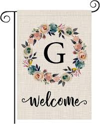 Party Buzz Monogram G Garden Flag