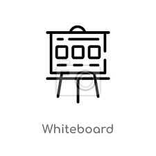 Outline Whiteboard Vector Icon