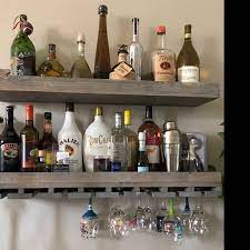 Wood Wine Racks Wall Mounted Shelves