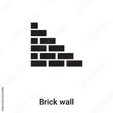 Brick Wall Icon Vector Isolated On