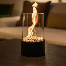 Bio Ethanol Fireplace Metal Glass