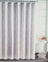 White Fabric Shower Curtain