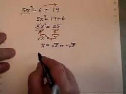 Solving A Simple Quadratic Equation No
