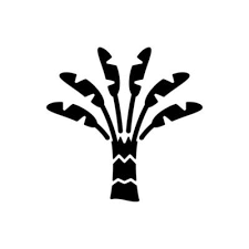 Traveller Palm Black Glyph Icon