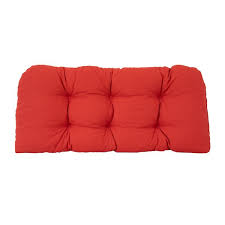 Red Patio Loveseat Cushion