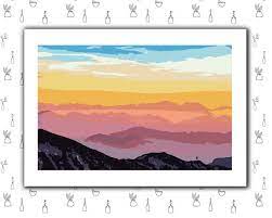 Printable Sunset Painting