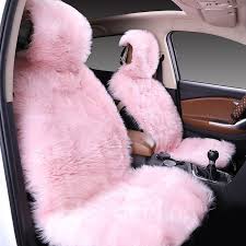 Plain Plush Whole Seat Cover Pink Car