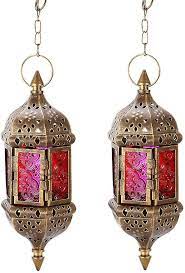 2pcs Hanging Candle Lantern Retro