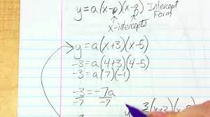 Quadratic Given X Intercepts