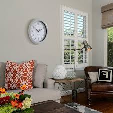 Clockswise Decorative Classic White Round Wall Clock For Living Room Kitchen Dining Room Plastic