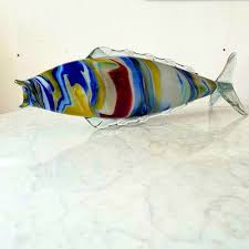 Mid Century Handblown Murano Glass Fish