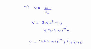 frequency of each wavelength of