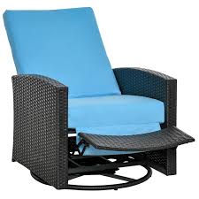 Outsunny Patio Wicker Recliner Chair